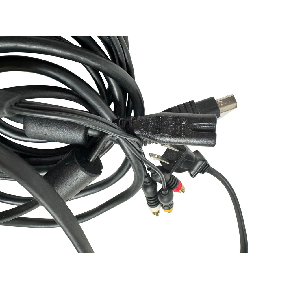 OEM Xbox‎ 360 AV Cable & Power Cord Bundle Genuine Microsoft Tested